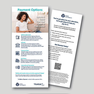 Two Sided Buckslip With Payment Plan