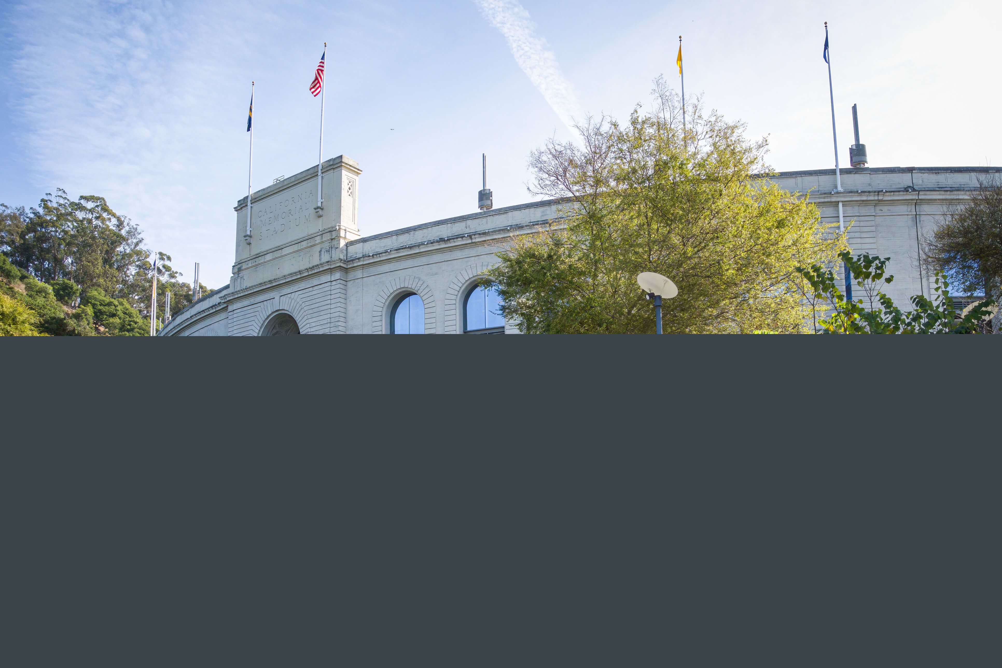 Students walking outside university building